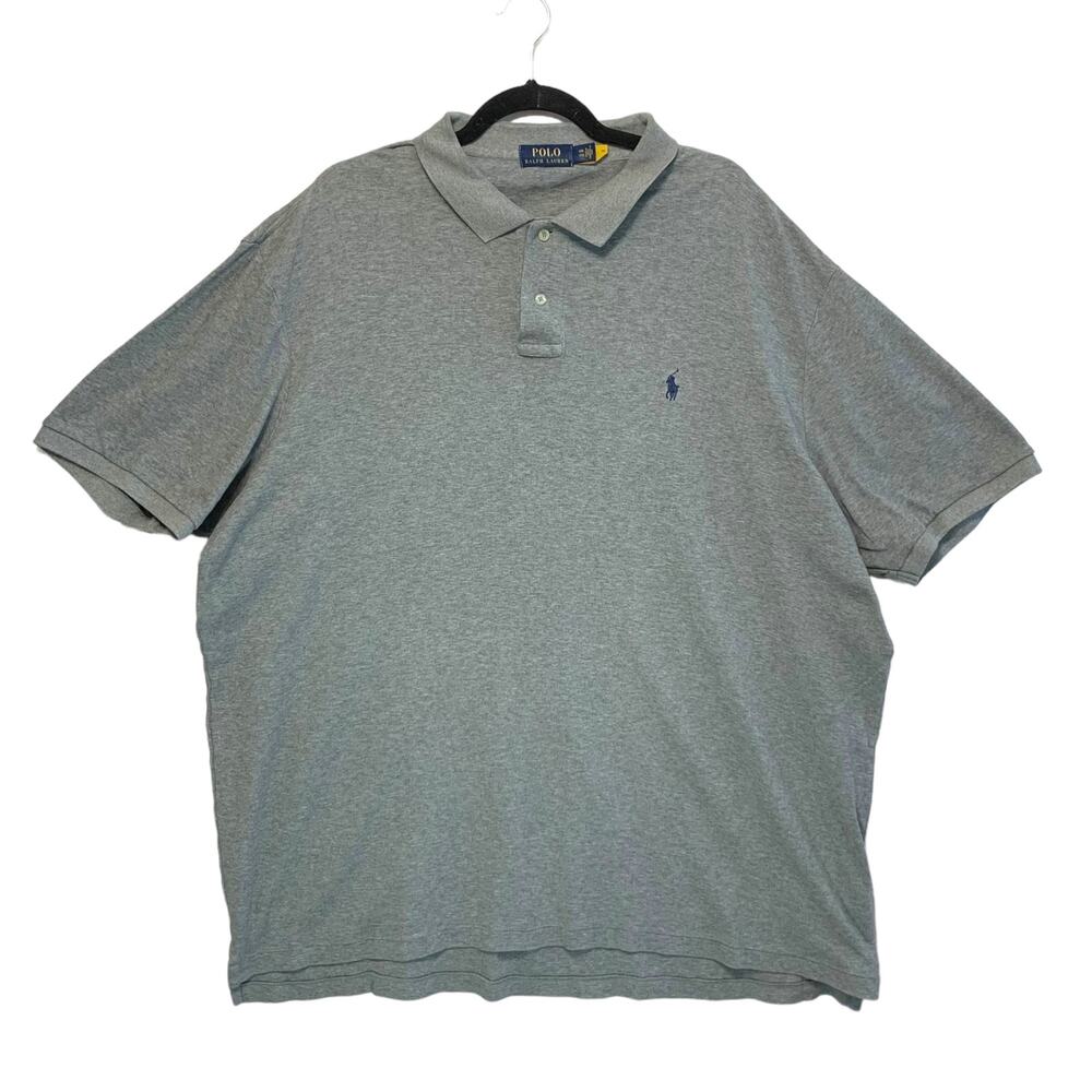 Polo Ralph Lauren Short Sleeve Cotton Polo Shirt Men's Sz XXL Gray Casual